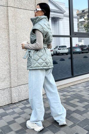 Jadone Fashion: Подовжений жилет Міда оливка - фото 5