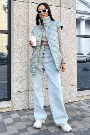 Jadone Fashion: Подовжений жилет Міда оливка - фото 6