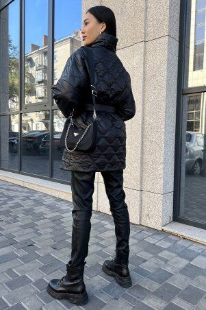 Jadone Fashion: Демісезонна куртка Файна чорний - фото 2
