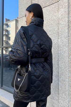 Jadone Fashion: Демісезонна куртка Файна чорний - фото 6