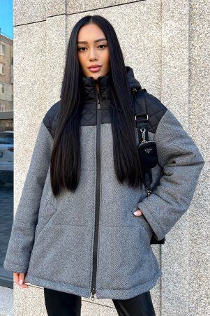 Jadone Fashion: Зимова куртка Еллі сірий - фото 1