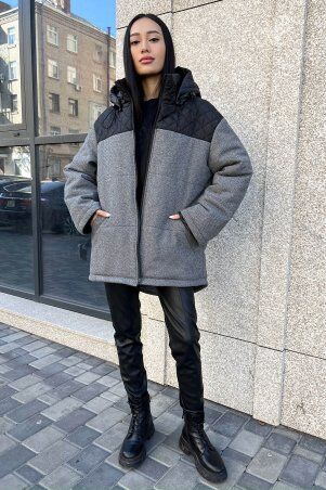 Jadone Fashion: Зимова куртка Еллі сірий - фото 2