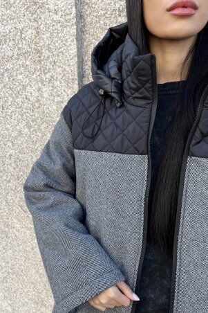 Jadone Fashion: Зимова куртка Еллі сірий - фото 3