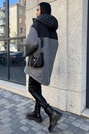 Jadone Fashion: Зимова куртка Еллі сірий - фото 4