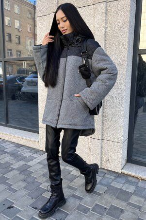 Jadone Fashion: Зимова куртка Еллі сірий - фото 5
