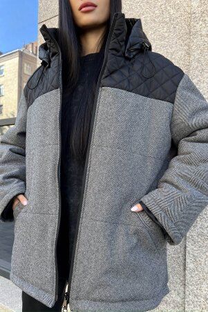 Jadone Fashion: Зимова куртка Еллі сірий - фото 6