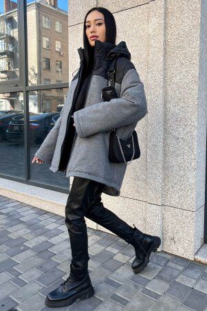 Jadone Fashion: Зимова куртка Еллі сірий - фото 7