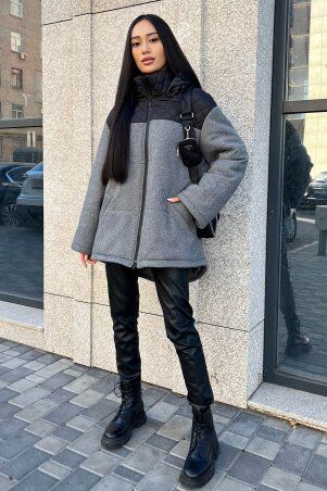 Jadone Fashion: Зимова куртка Еллі сірий - фото 8