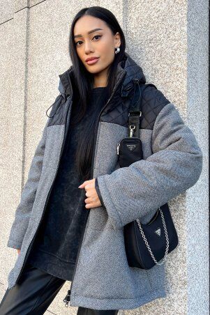 Jadone Fashion: Зимова куртка Еллі сірий - фото 9