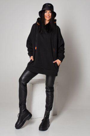 Jadone Fashion: Худі Коссі чорний - фото 2