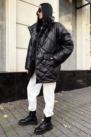 Jadone Fashion: Зимова куртка Лілу чорний - фото 2