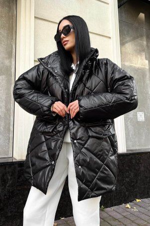 Jadone Fashion: Зимова куртка Лілу чорний - фото 3