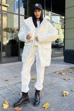 Jadone Fashion: Зимова куртка Лілу білий - фото 1