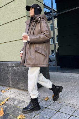 Jadone Fashion: Зимова куртка Саві мокко - фото 3