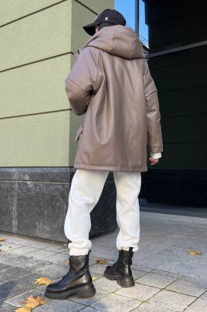 Jadone Fashion: Зимова куртка Саві мокко - фото 5