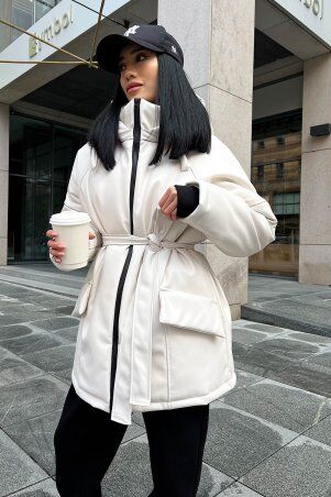 Jadone Fashion: Зимова куртка Саві білий - фото 4