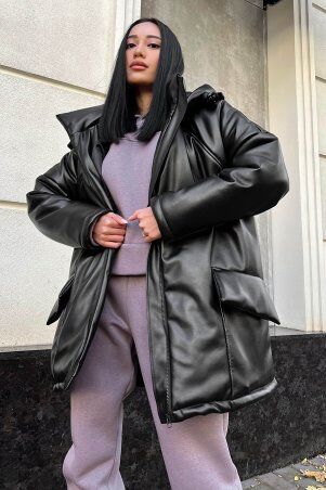 Jadone Fashion: Зимова куртка Саві чорний - фото 2