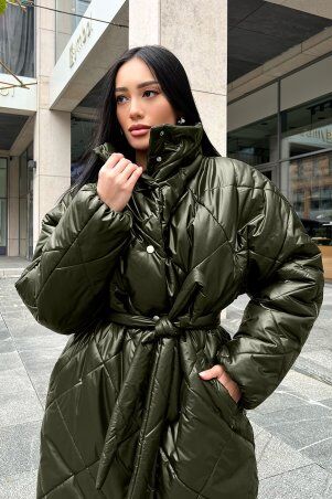 Jadone Fashion: Зимове пальто Реммі хакі - фото 2
