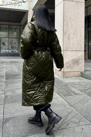 Jadone Fashion: Зимове пальто Реммі хакі - фото 5