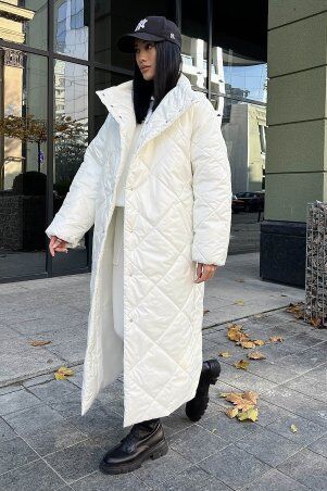 Jadone Fashion: Зимове пальто Реммі білий - фото 3