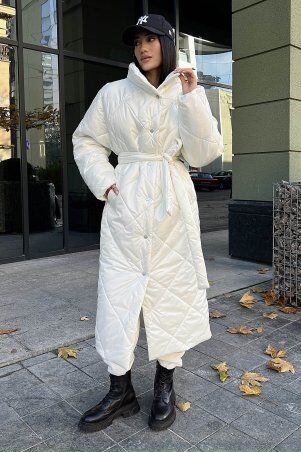 Jadone Fashion: Зимове пальто Реммі білий - фото 6