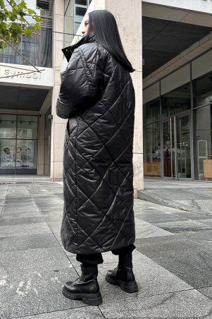 Jadone Fashion: Зимове пальто Реммі чорний - фото 5