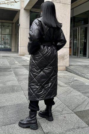 Jadone Fashion: Зимове пальто Реммі чорний - фото 6