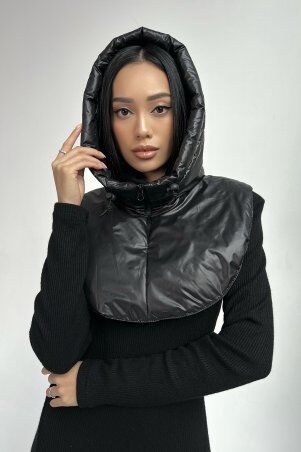 Jadone Fashion: Зимовий капор Льє чорний - фото 4