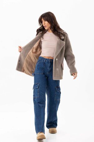 Emass: Коротке пальто Мішель капучино 420-33-1 - фото 3