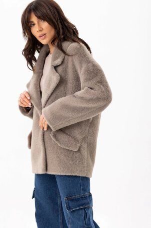 Emass: Коротке пальто Мішель капучино 420-33-1 - фото 7