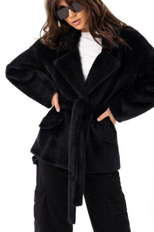 Emass: Коротке пальто Мішель чорне 420-116-1 - фото 3