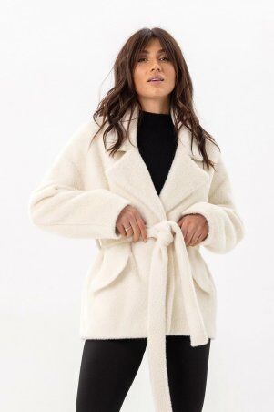 Emass: Коротке пальто Мішель біле 420-11-1 - фото 1