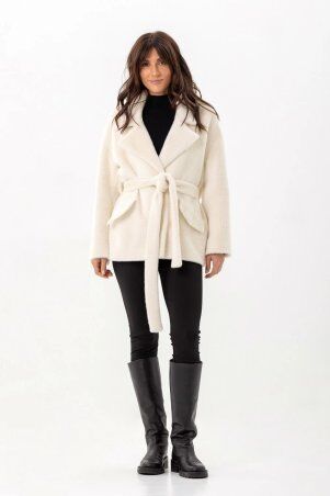 Emass: Коротке пальто Мішель біле 420-11-1 - фото 2