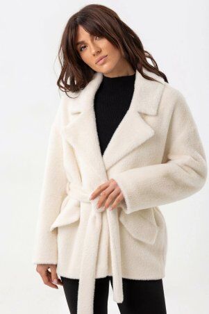 Emass: Коротке пальто Мішель біле 420-11-1 - фото 3
