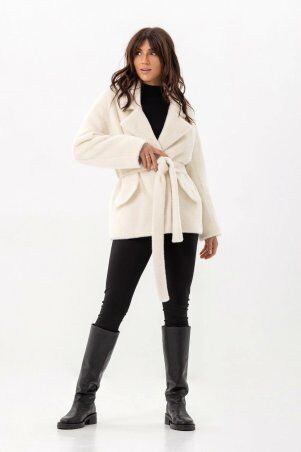 Emass: Коротке пальто Мішель біле 420-11-1 - фото 7