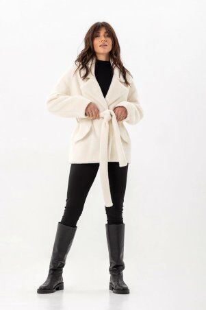 Emass: Коротке пальто Мішель біле 420-11-1 - фото 9