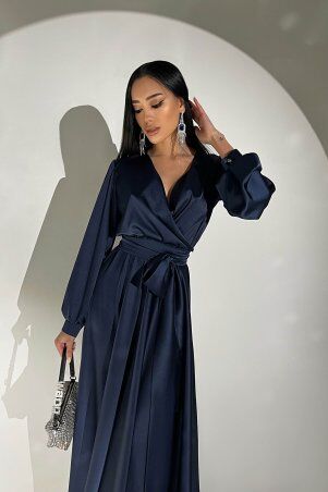 Jadone Fashion: Сукня Шик темно-синій - фото 1