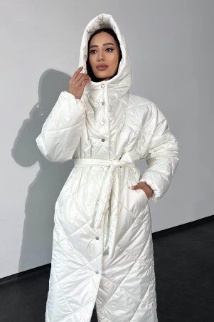 Jadone Fashion: Зимове пальто Вінтер білий - фото 1
