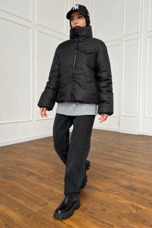 Jadone Fashion: Демісезонна куртка Сія чорний - фото 2