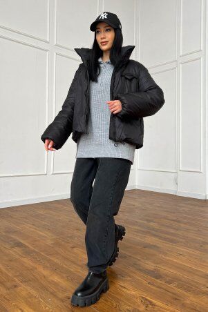 Jadone Fashion: Демісезонна куртка Сія чорний - фото 5