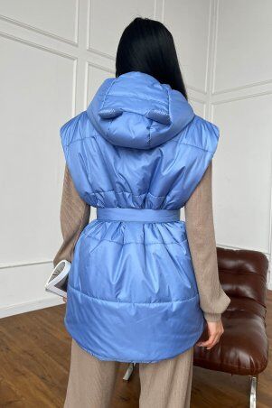 Jadone Fashion: Подовжений жилет Умка блакитний - фото 2