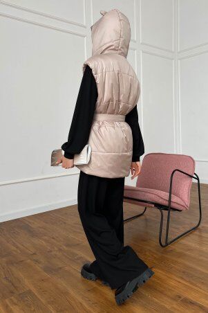Jadone Fashion: Подовжений жилет Умка бежевий - фото 3