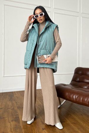 Jadone Fashion: Подовжений жилет Умка оливка - фото 4