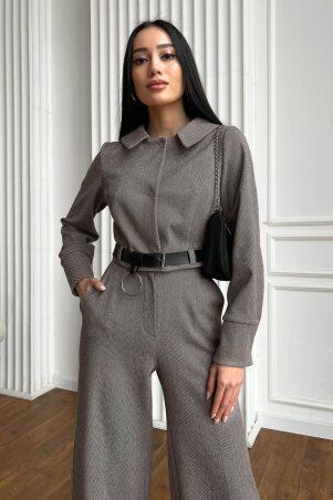 Jadone Fashion: Жакет Надія без ремня сірий - фото 1