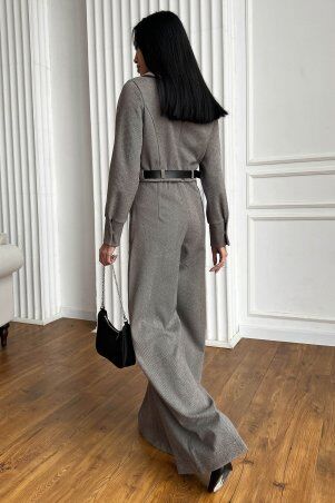 Jadone Fashion: Жакет Надія без ремня сірий - фото 2