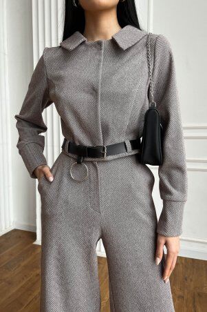 Jadone Fashion: Жакет Надія без ремня сірий - фото 3