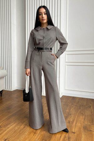 Jadone Fashion: Жакет Надія без ремня сірий - фото 4
