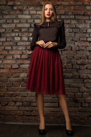Itelle: Елегантна блузка коричневого кольору 1887 - фото 2