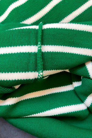 Itelle: Подовжений пуловер-поло в смугу зеленого кольору Раміна V44346 - фото 2