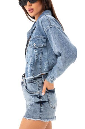 Emass: Коротка джинсова куртка Ейч синя (9119) 1192-92-5 - фото 9